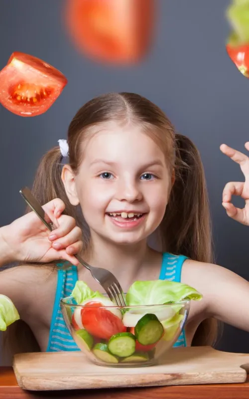 Los niños y las verduras